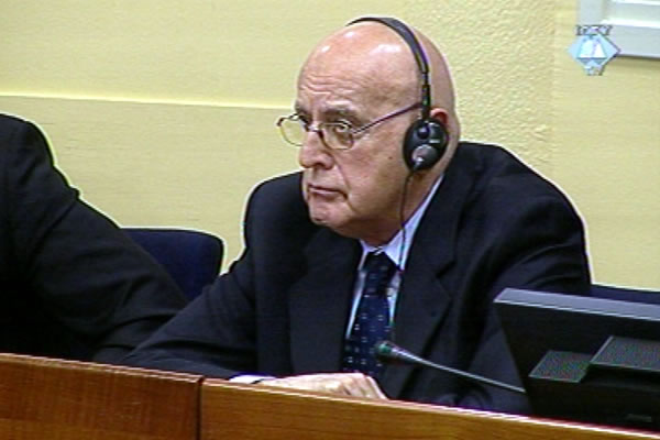 Ljubisa Beara in the courtroom