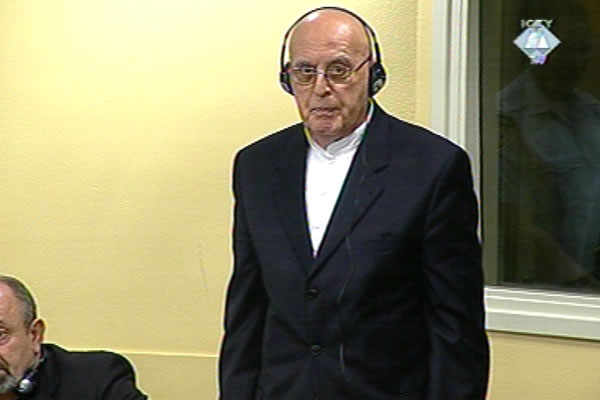 Ljubisa Beara in the courtroom