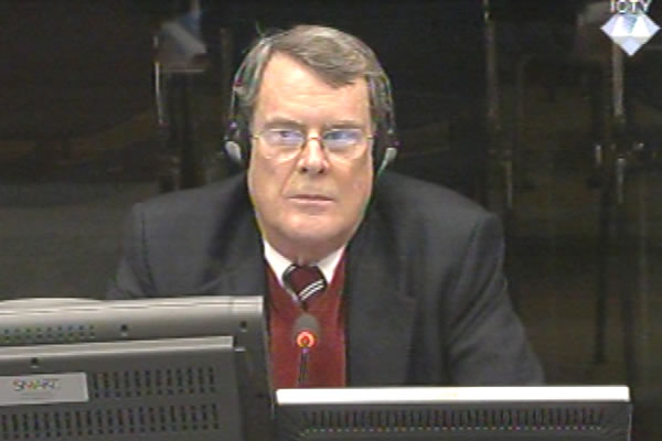 Patrick Treanor, witness at the Ratko Mladic trial