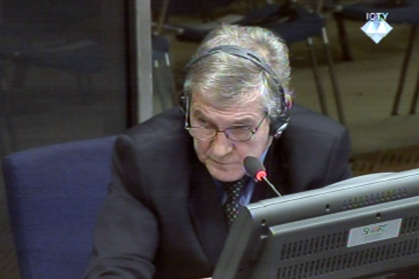 Radomir Radinkovic, witness at the Radovan Karadzic trial