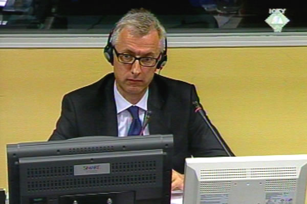 Reynaud Theunens, witness at the Ratko Mladic trial