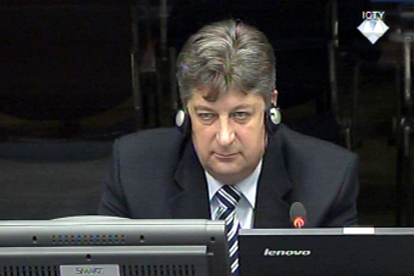 Momcilo Gruban, witness at the Radovan Karadzic trial