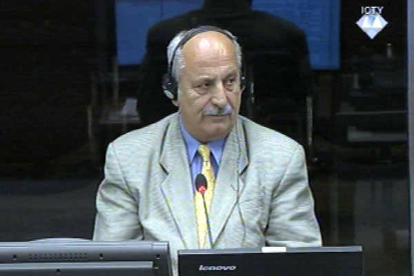 Branko Radan, defence witness at Rako Mladic trial