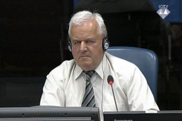 Slavko Gengo, defence witness at Rako Mladic trial