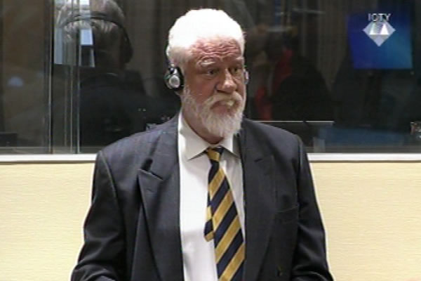 Slobodan Praljak in the courtroom