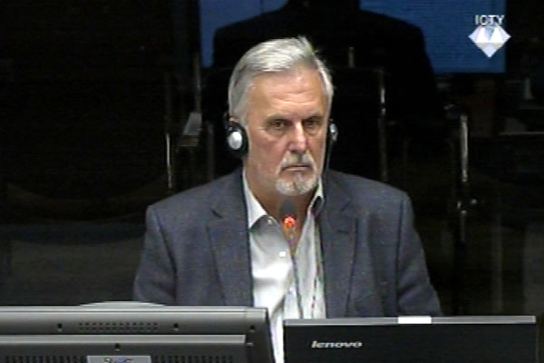 Vladimir Radojcic, defence witness at Rako Mladic trial