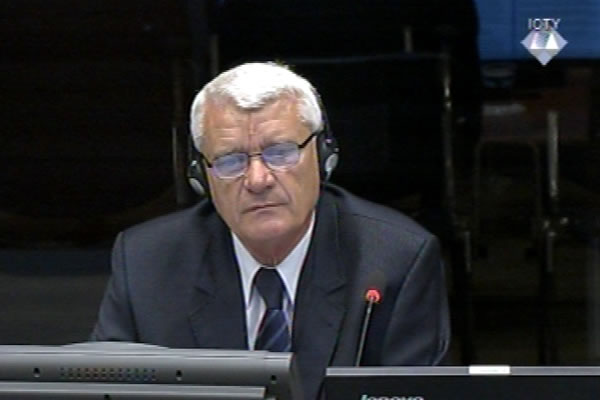 Luka Dragicevic, defence witness at Rako Mladic trial