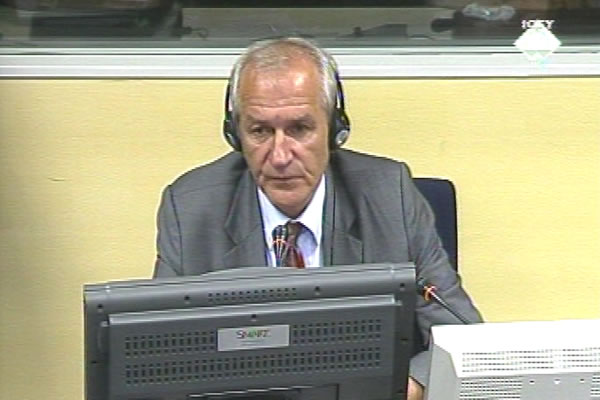 Velimir Dunjic, defence witness at Rako Mladic trial
