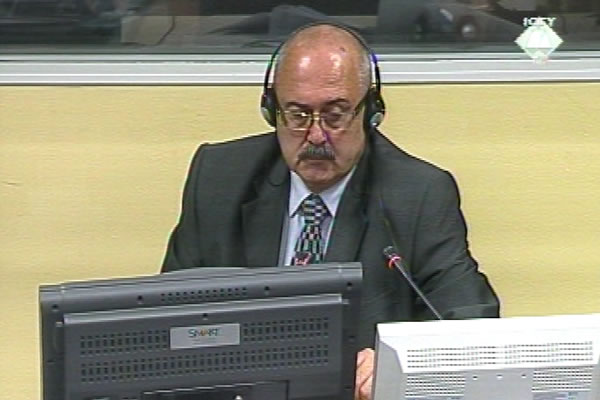 Milenko Indjic, defence witness at Rako Mladic trial