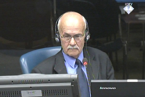 Slavko Kralj, defence witness at Rako Mladic trial