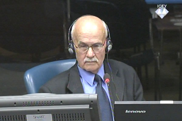 Slavko Kralj, defence witness at Rako Mladic trial