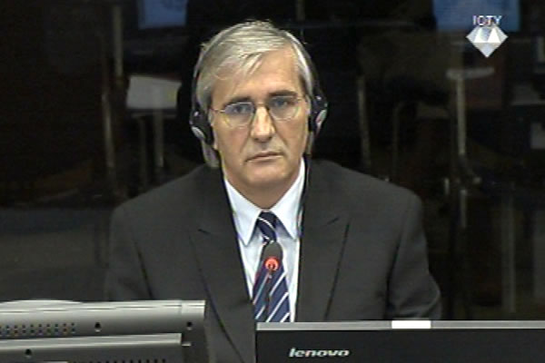 Nedjo Vlaski, defence witness at Rako Mladic trial