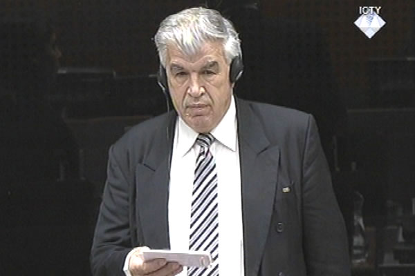 Bosko Amidzic, defence witness at Rako Mladic trial