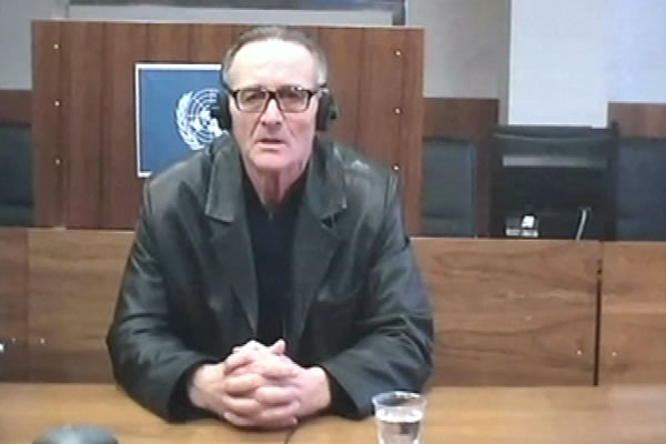 Branko Beric, defence witness at Rako Mladic trial