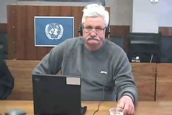 Milenko Djuric, defence witness at Rako Mladic trial