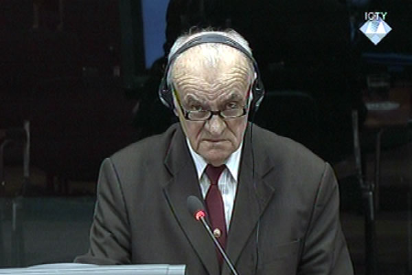 Milivoj Simic, defence witness at Rako Mladic trial