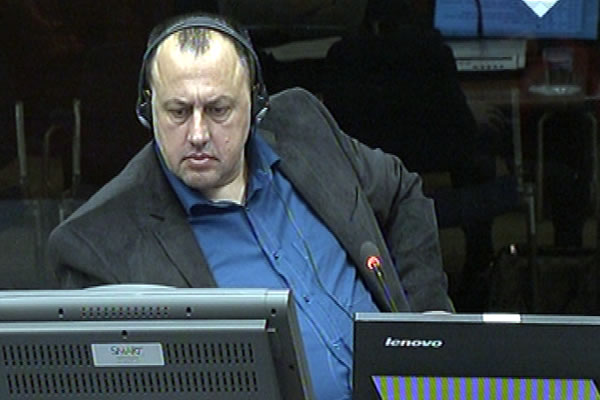 Nedjo Jovicic, defence witness at Rako Mladic trial