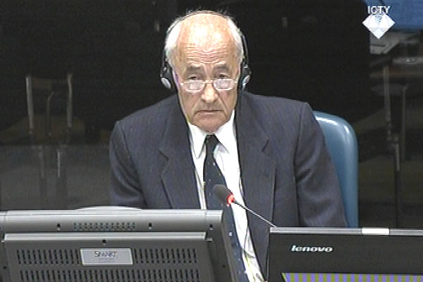 Nikola Erceg, defence witness at Rako Mladic trial