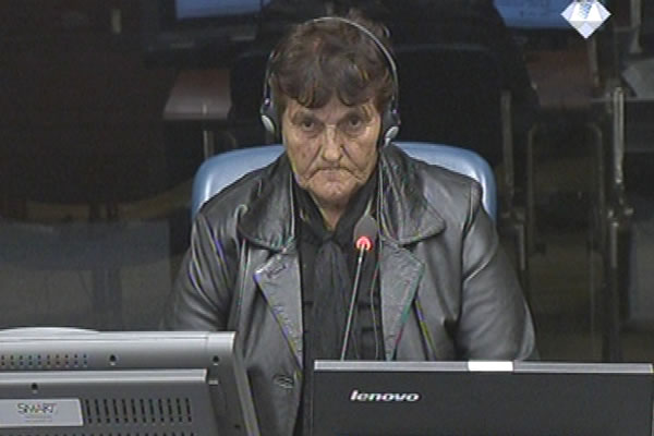 Slavka Matic, defence witness at Rako Mladic trial