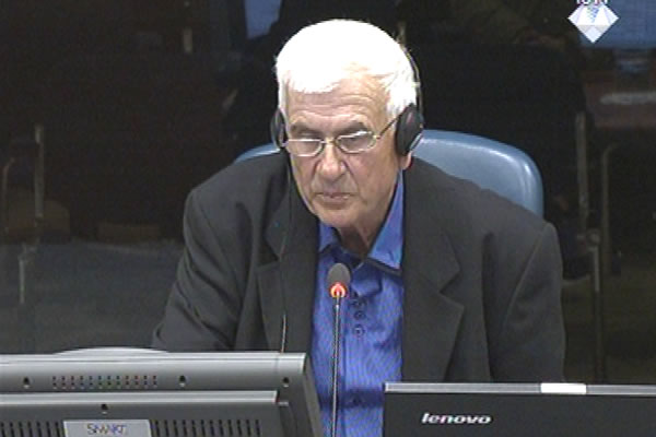 Tihomir Stevanovic, defence witness at Rako Mladic trial