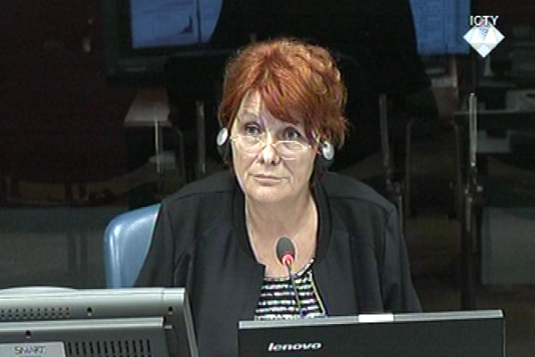 Svetlana Radovanovic, witness at the Ratko Mladic trial