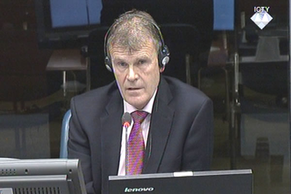 Paul Conway, defence witness at Rako Mladic trial
