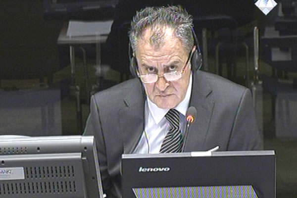 Mitar Kovac, defence witness at Rako Mladic trial