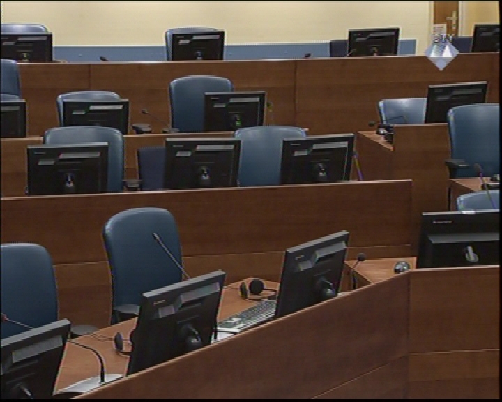 Defendant bench in Courtroom I ICTY