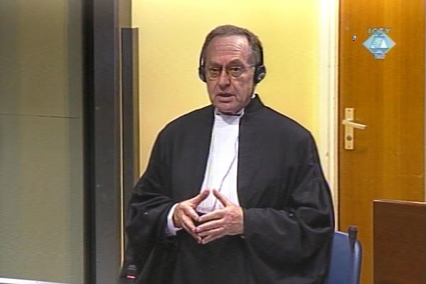 Alan Dershowitz appearing in the limited capacity of defense attorney for Krajisnik 