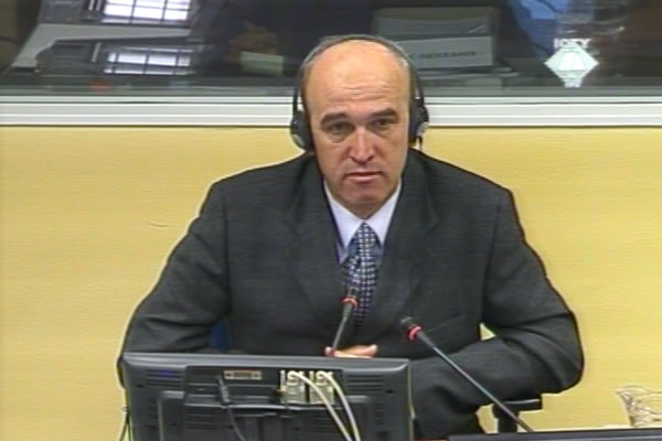 Borivoje Tesic, witness in the Momcilo Perisic trial