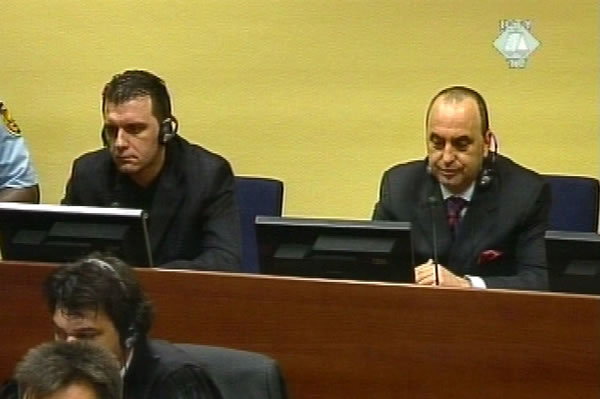 Ljube Boskoski and Johan Tarculovski in the courtroom