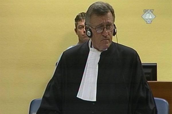 Branislav Tapuskovic, defense attorney for Dragomir Milosevic