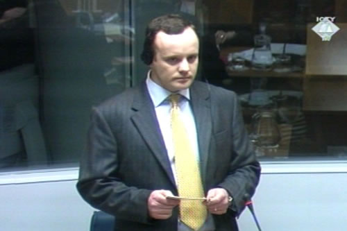 Cameron Kaggell, witness at the Hadzihasanovic and Kubura trial