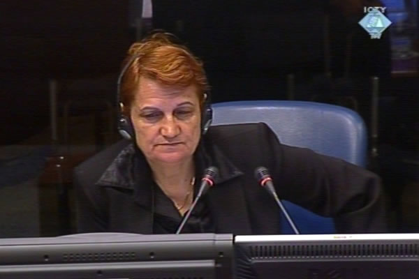 Danica Marinkovic, defence witness of Vlastimir Djordjevic