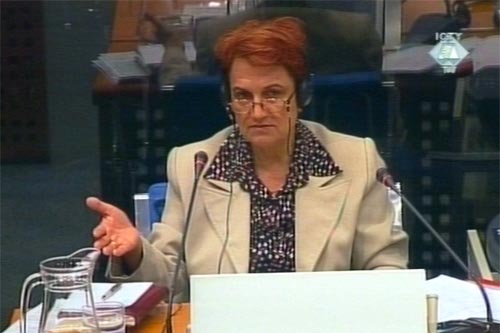 Danica Marinkovic, witness in the Milosevic trial
