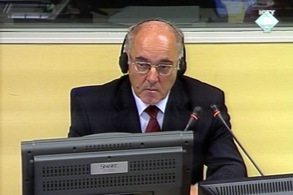 Dragan Vuksic, witness at the Momcilo Perisic trial