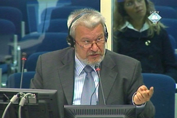 Dusan Dunjic, defence witness of Vujadin Popovic Ljubisa Beara, Drago Nikolic and Ljubomir Borovcanin