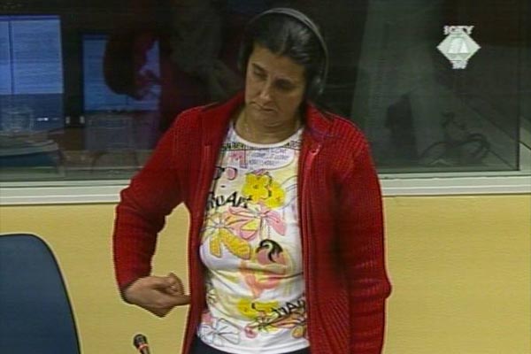 Dzenana Sokolovic, witness in the Dragomir Milosevic trial