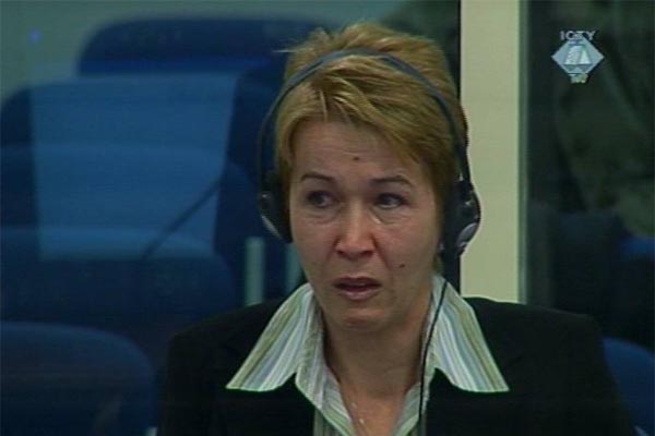 Esma Palic, witness in the trial of the former Bosnian Serb officers charged with crimes in Srebrenica 