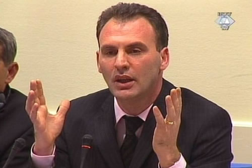 Fatmir Limaj in the courtroom