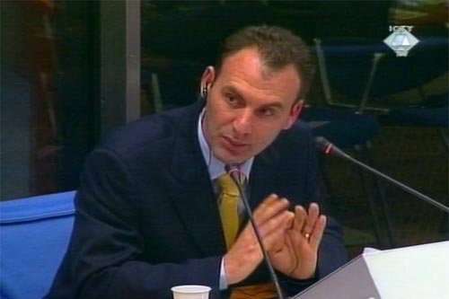 Fatmir Limaj testifying in his own trial