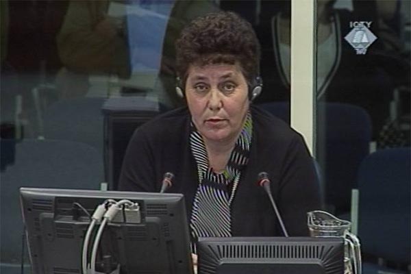 Ferida Likic, prosecution witness in the trial of the former Bosnian Croat leaders	