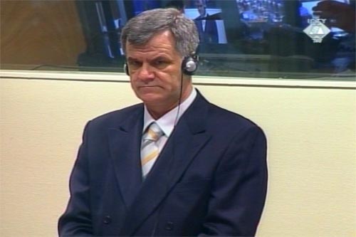 Gojko Jankovic in the courtroom