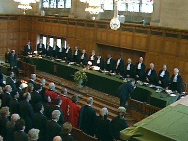 Courtroom in the international Court of Justice