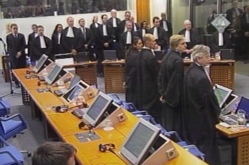 Personel of the Tribunal salutes judge Richard May