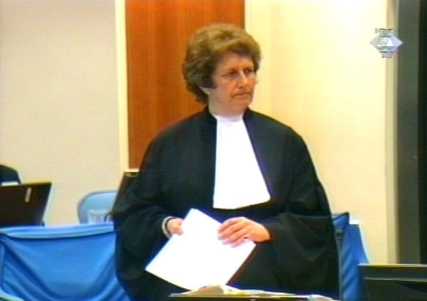 Joanna Korner, prosecutor at the Brdjanin case