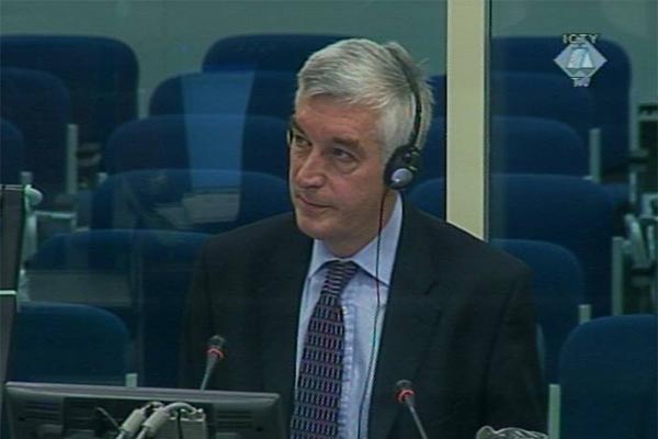 John Clark, witness in the trial of the former military and police officials charged with the Srebrenica genocide 