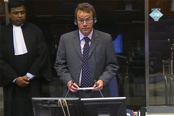 Jose Pablo Baraybar, witness in the trial of the former Serbian officials charged with crimes in Kosovo