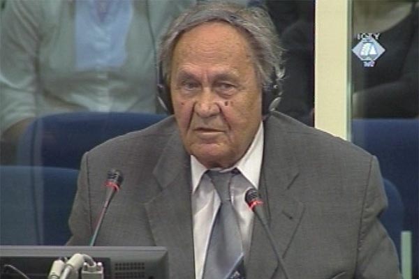 Josip Manolic, testifying in the trial of the former leaders of Herzeg Bosnia 