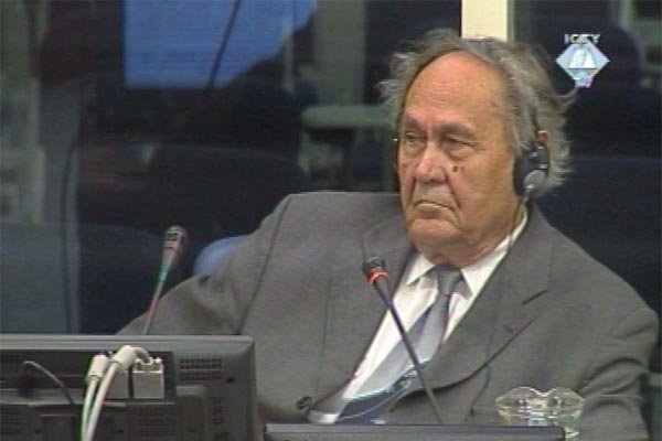 Josip Manolic, testifying in the trial of the former leaders of Herzeg Bosnia